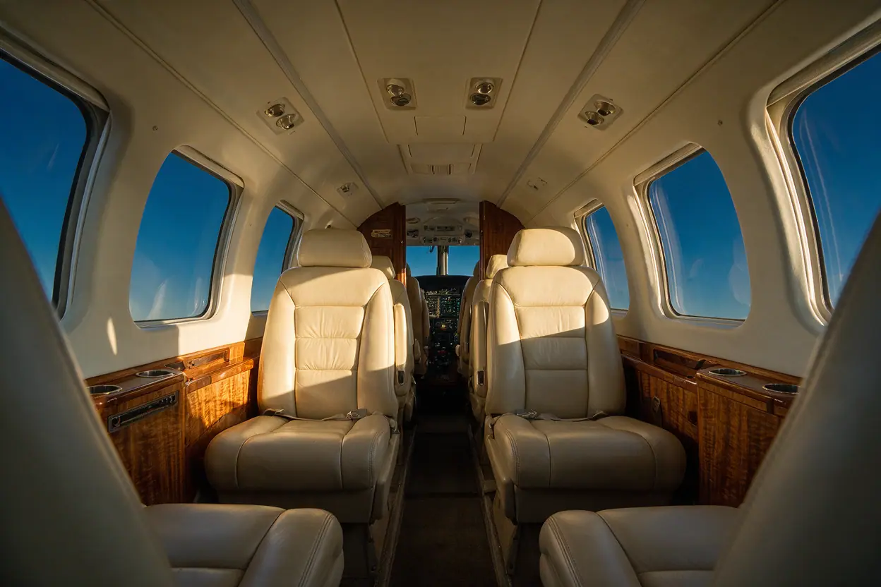 Turboprop cabin interior