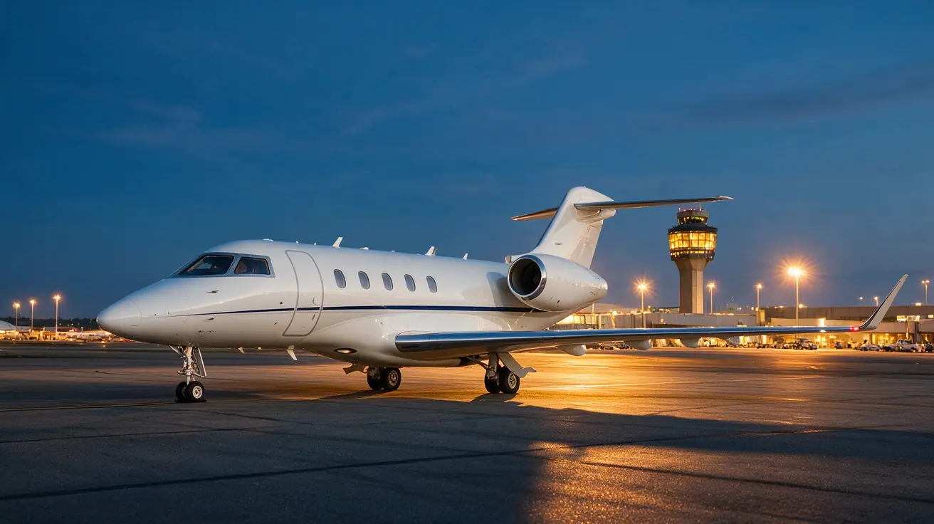 Private jet near the US