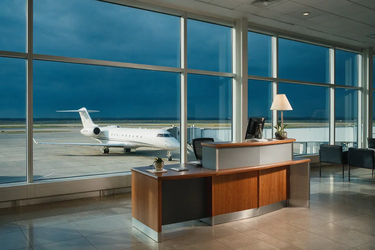 Private terminal front desk
