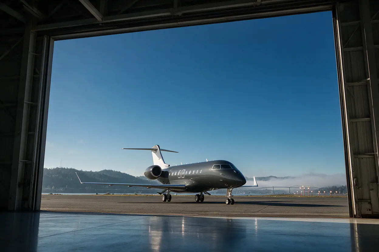 Private jet in Portland